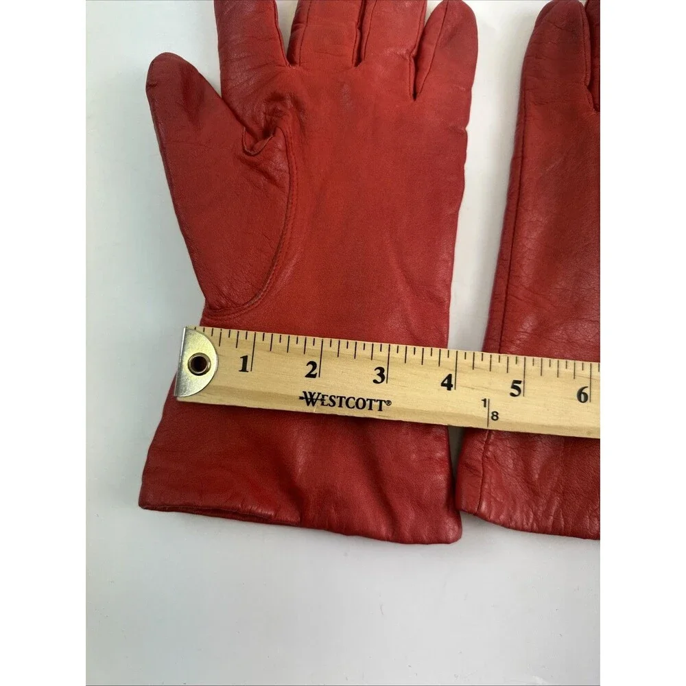 Lane Bryant Leather Gloves Lot of 2 Red And Black Soft Fabric Lined Womens XL